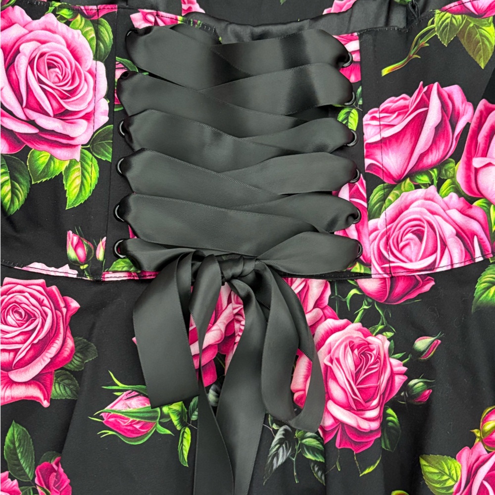 Sugar Thrillz Black & Pink Floral Mini Dress - Picture 9 of 15